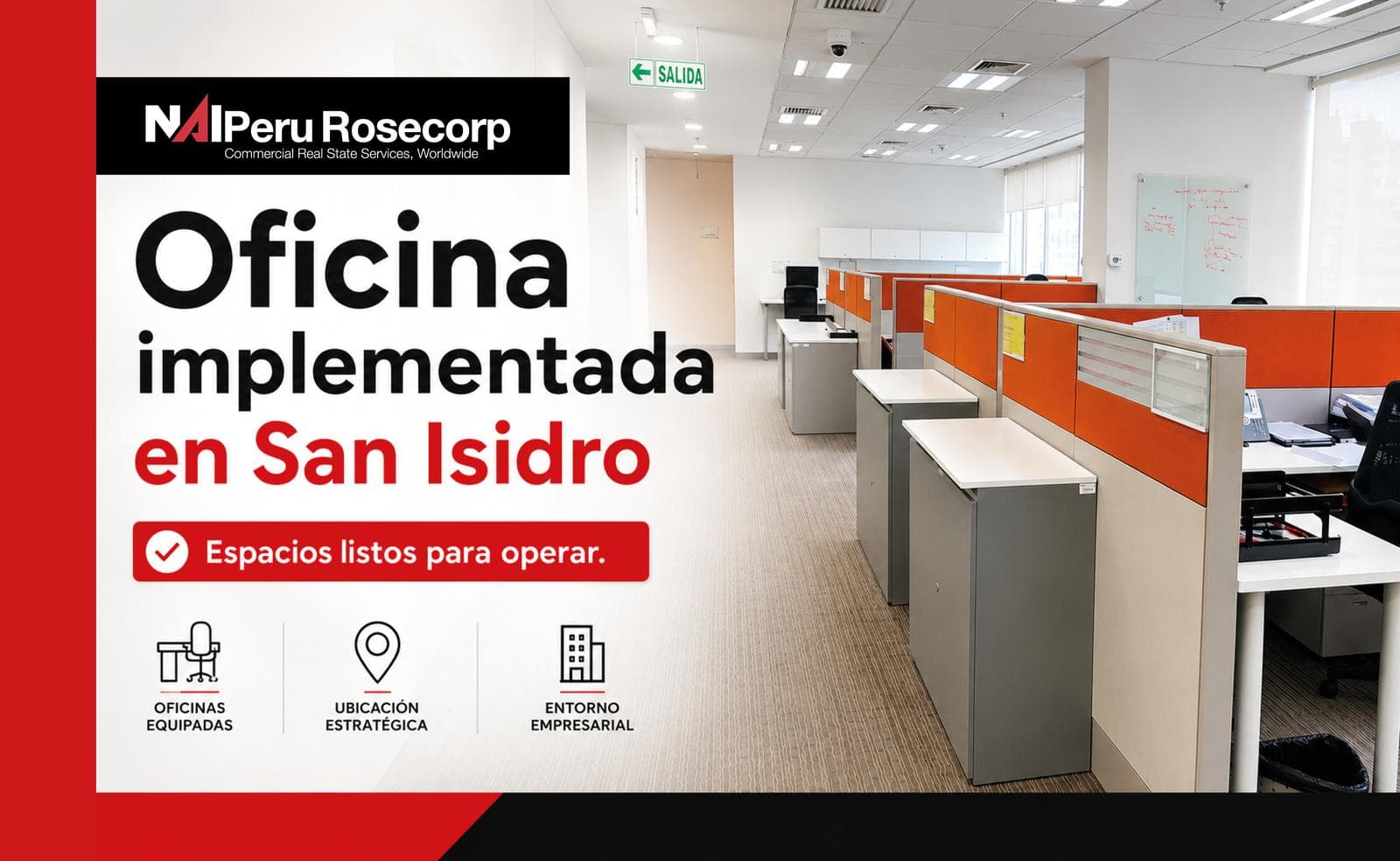 Oficinas implementada en alquiler 925 m2 - San Isidro - 1