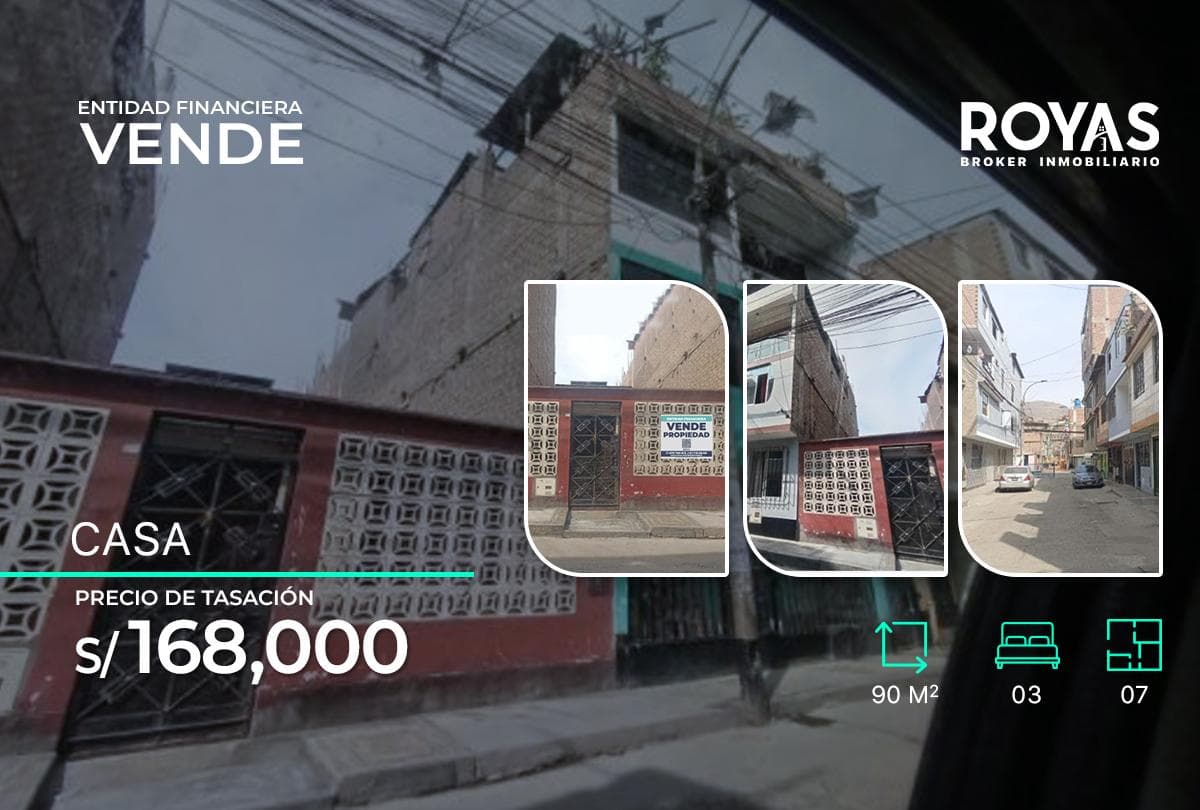 Entidad Financiera Vende Casa en MARISCAL CACERES - San Juan de Lurigancho - 1